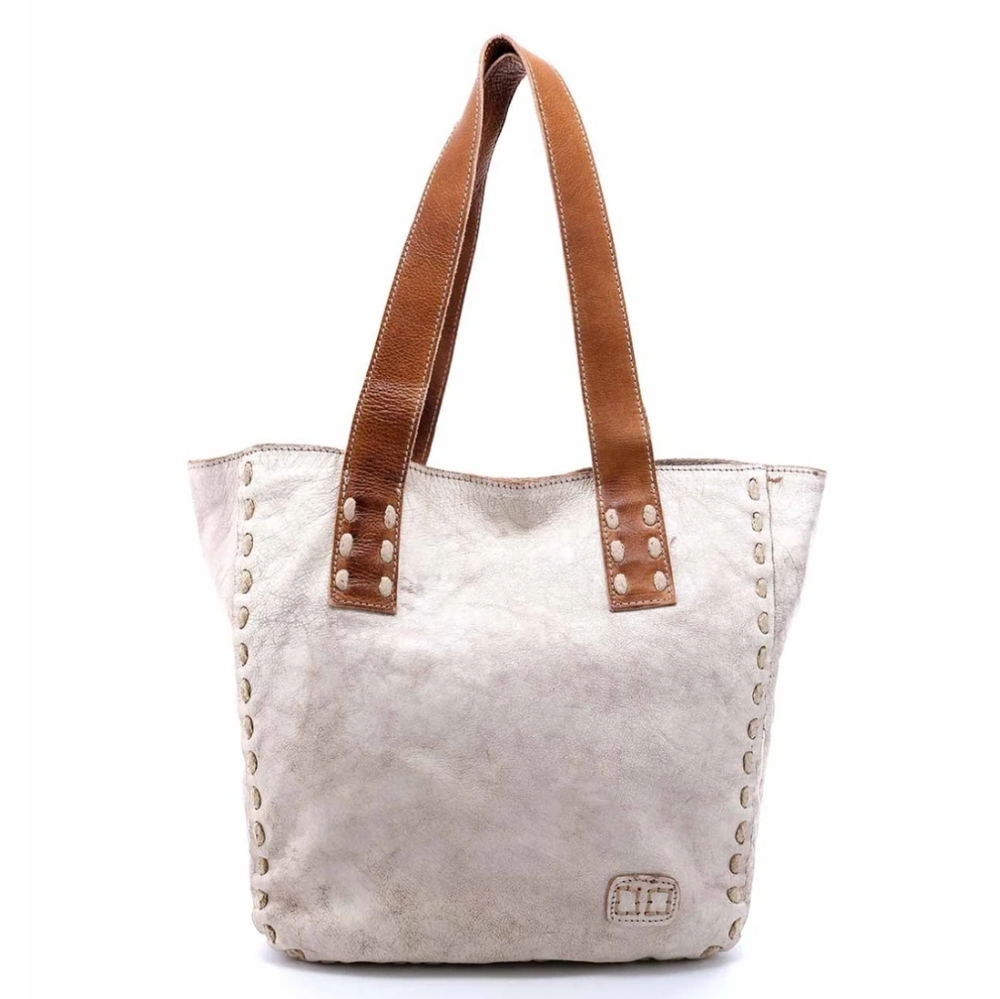 Bed Stu Stevie in Nectar Lux Tan Rustic Leather Cream Tote